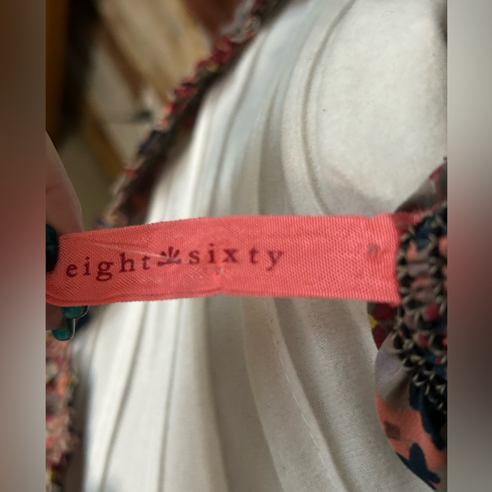 NWT- Nordstrom City Chic “Eight & Sixty”  Floral Tie Neck Blouse- Size 3x - Picture 7 of 8